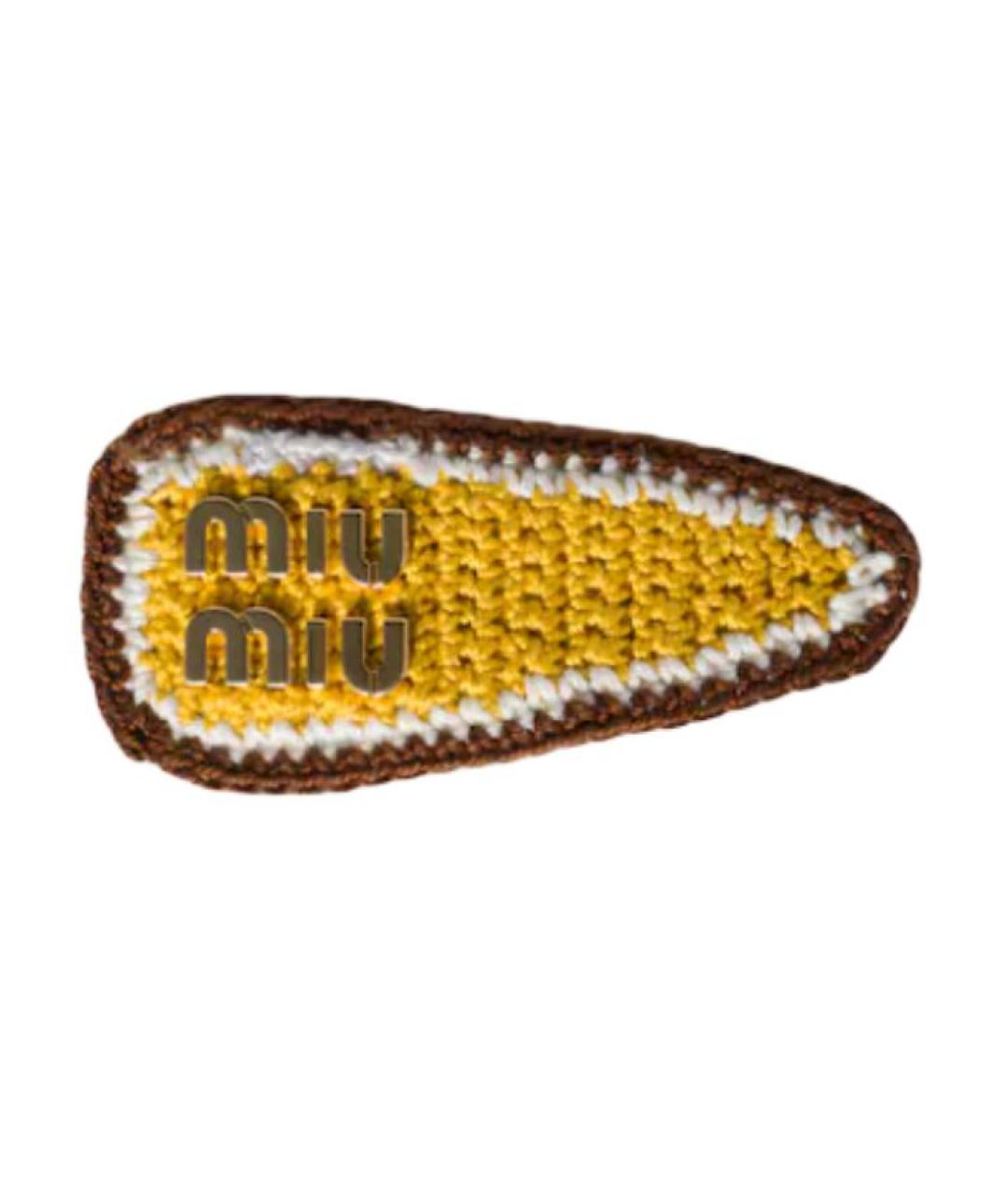 MIU MIU Коричневая заколка, фото 1