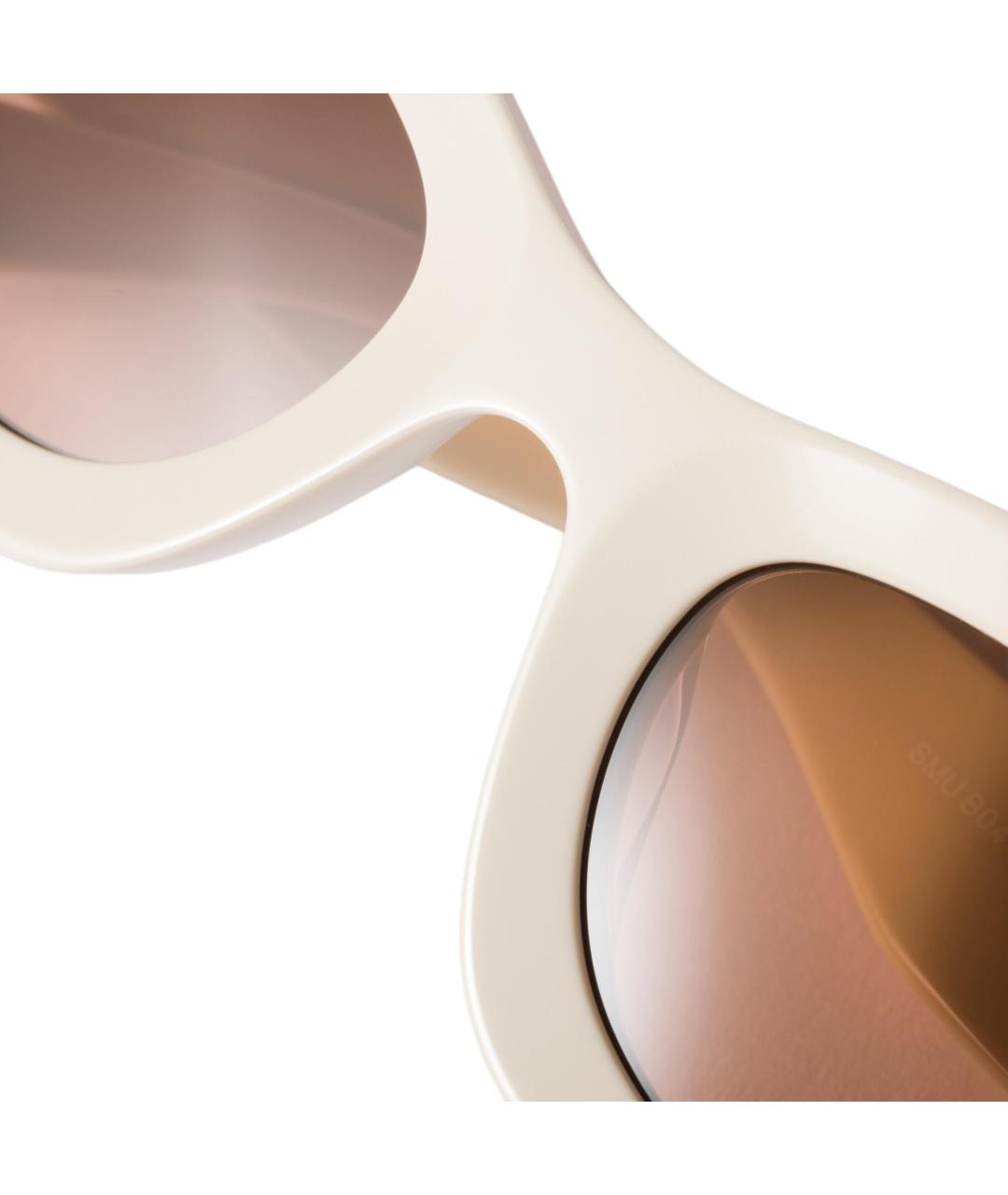 MIU MIU Белые пластиковые солнцезащитные очки, фото 4