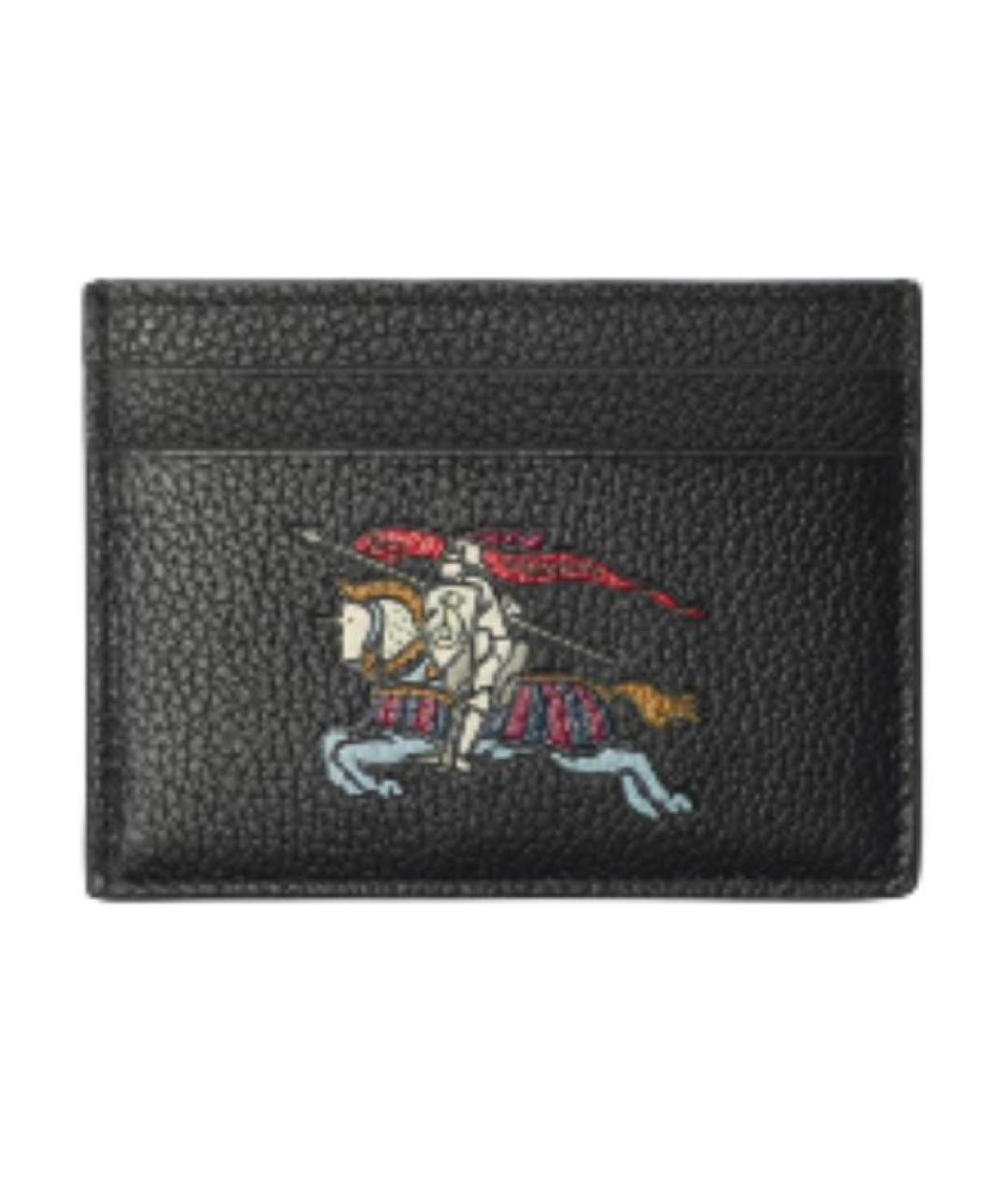 BURBERRY Черный кожаный кардхолдер, фото 1