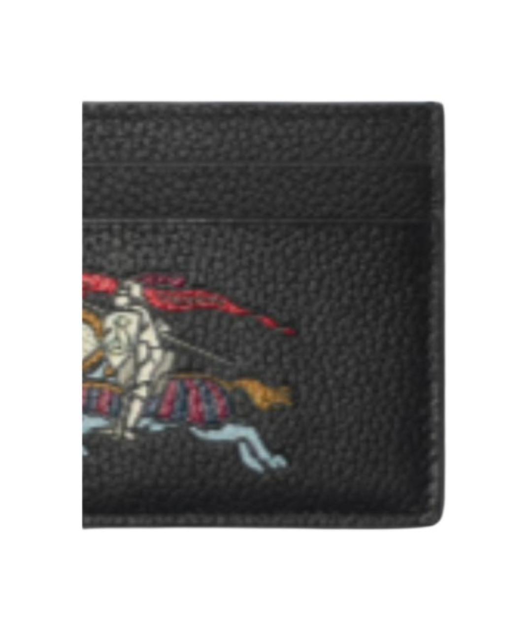 BURBERRY Черный кожаный кардхолдер, фото 3