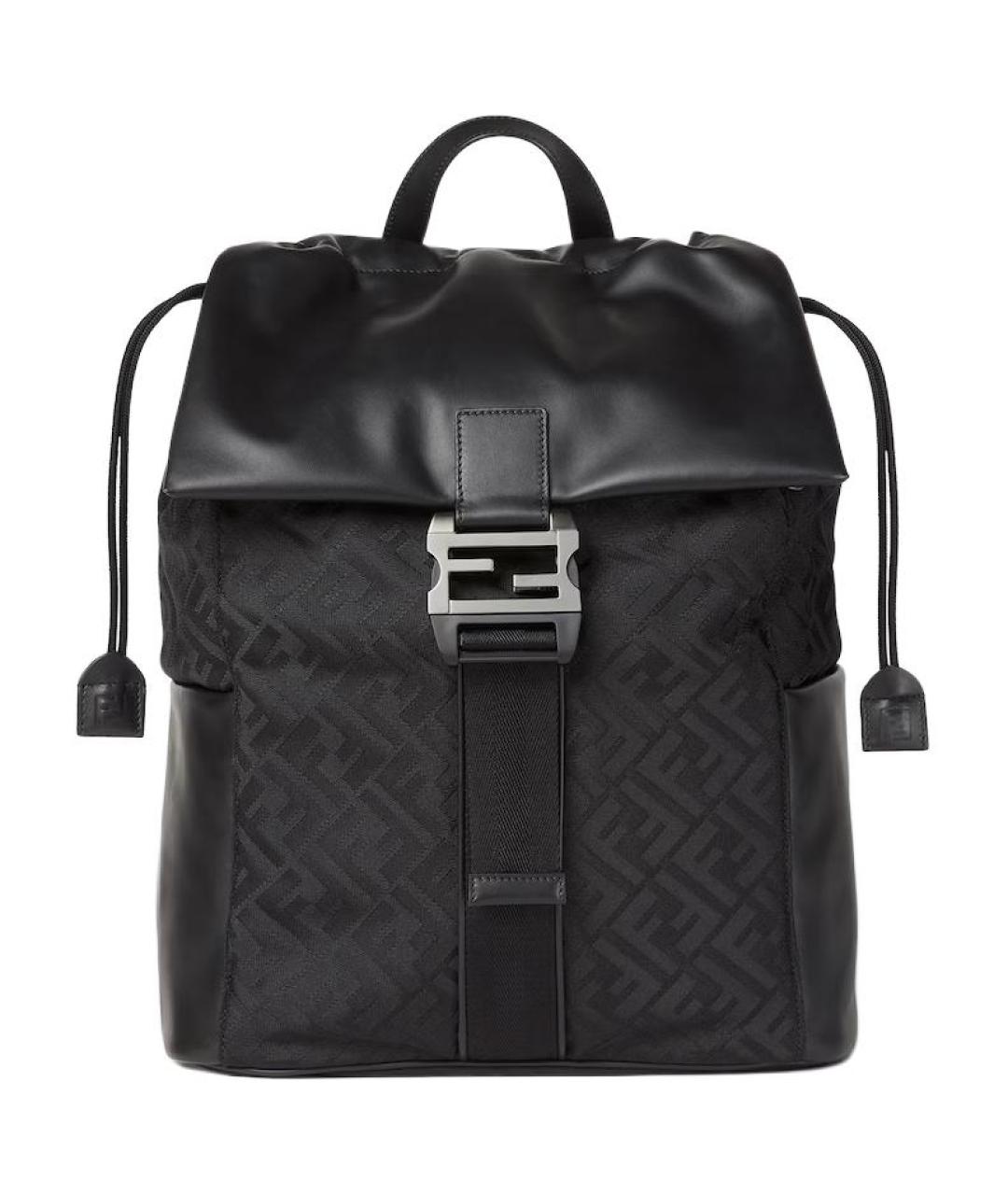 FENDI Черный кожаный рюкзак, фото 1