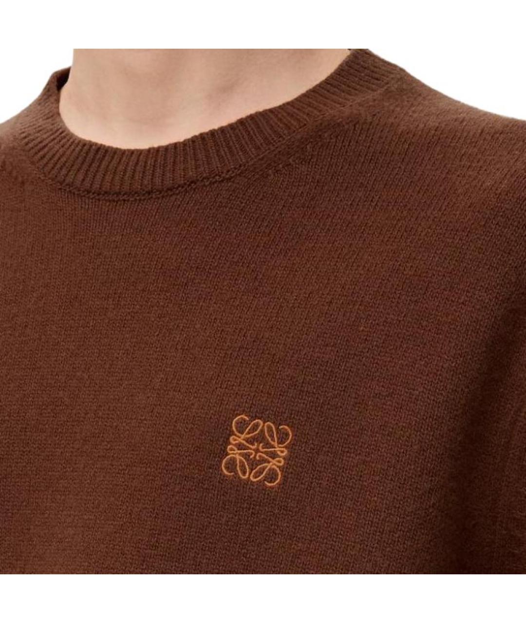LOEWE Коричневый джемпер / свитер, фото 5