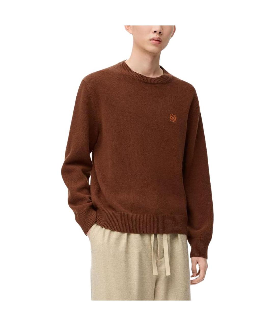 LOEWE Коричневый джемпер / свитер, фото 2