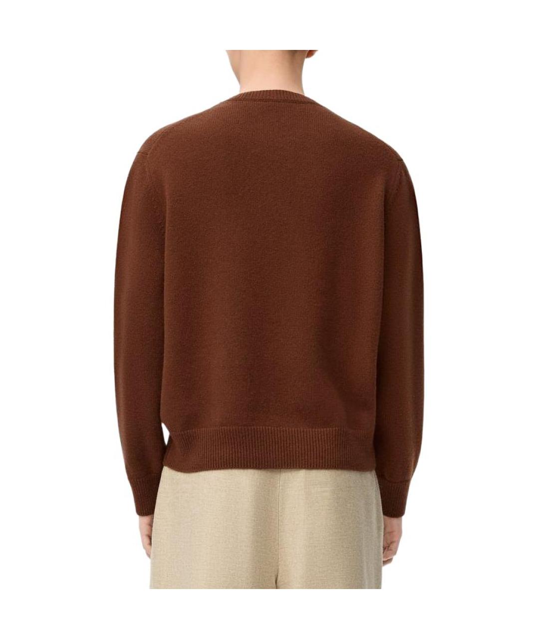 LOEWE Коричневый джемпер / свитер, фото 3