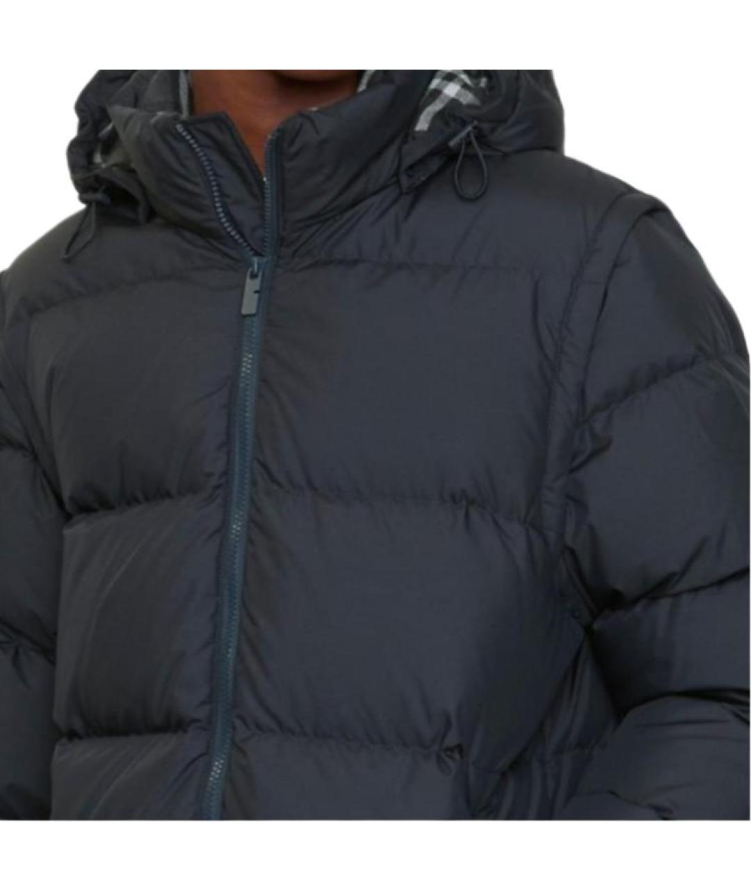 BURBERRY Темно-синий пуховик, фото 4