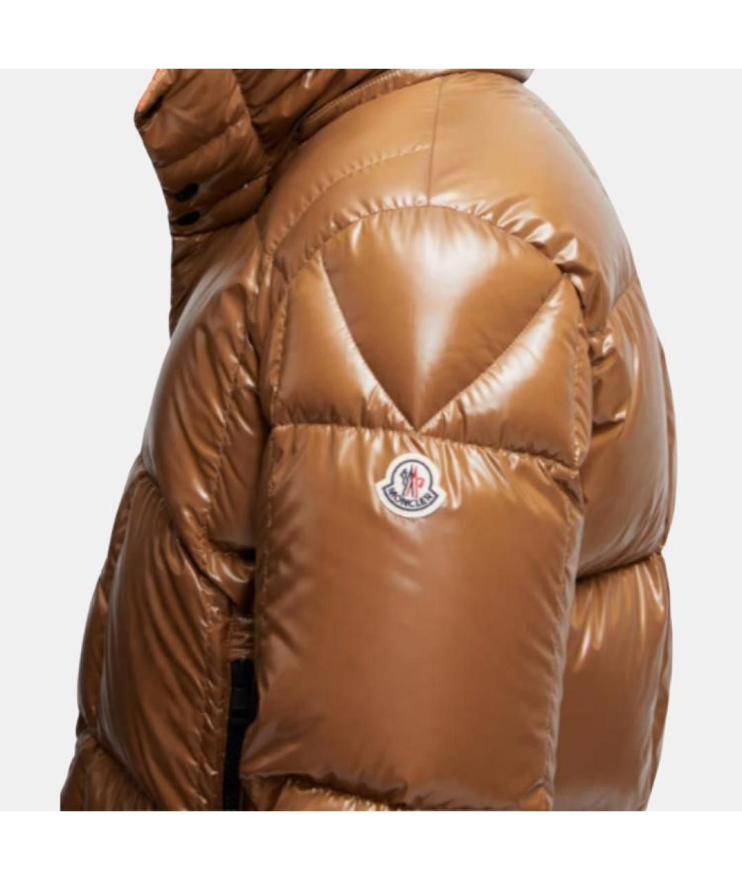 MONCLER Коричневый пуховик, фото 4