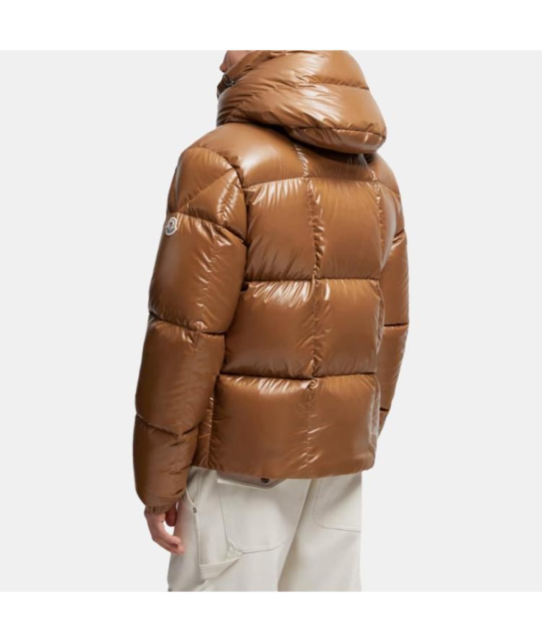 MONCLER Коричневый пуховик, фото 2