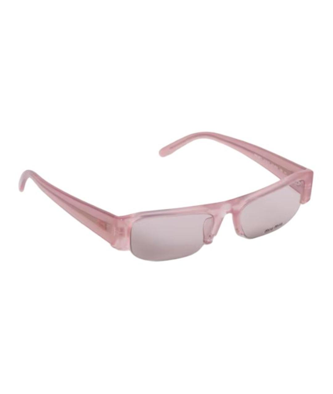 MIU MIU Розовые пластиковые солнцезащитные очки, фото 2