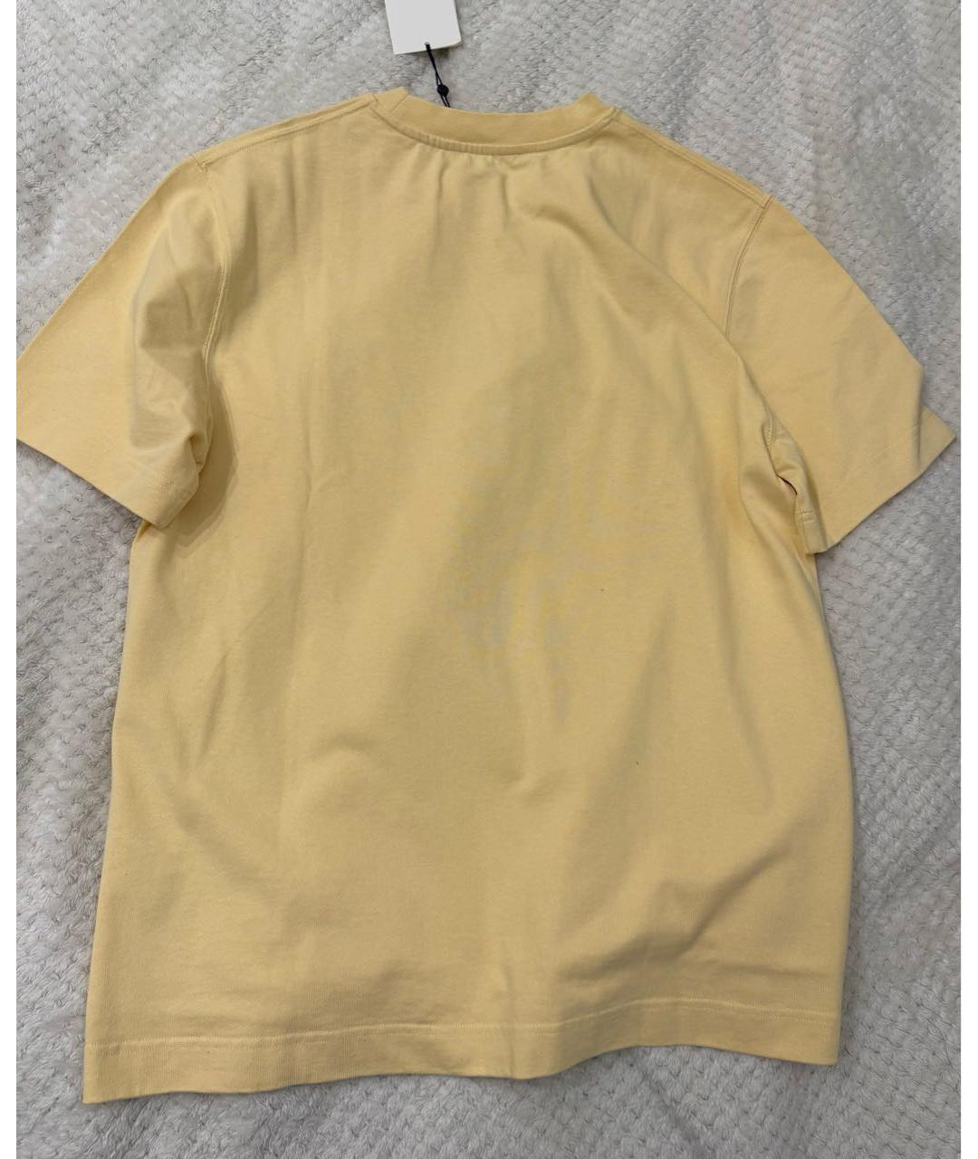 JACQUEMUS Бежевая хлопковая футболка, фото 6