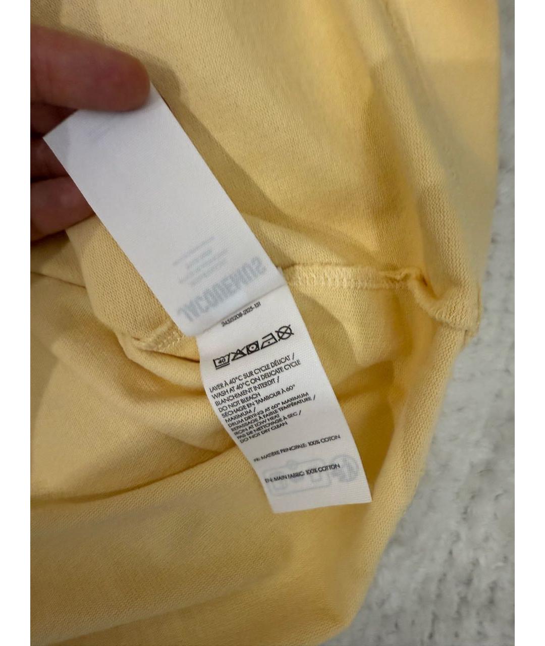 JACQUEMUS Бежевая хлопковая футболка, фото 5