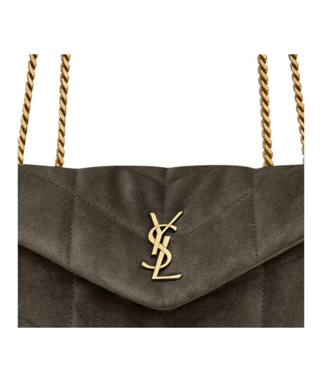 SAINT LAURENT Коричневая сумка через плечо, фото 6