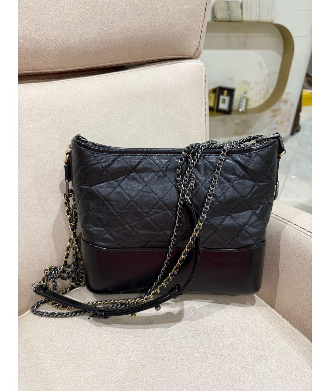CHANEL Черная кожаная сумка через плечо, фото 3