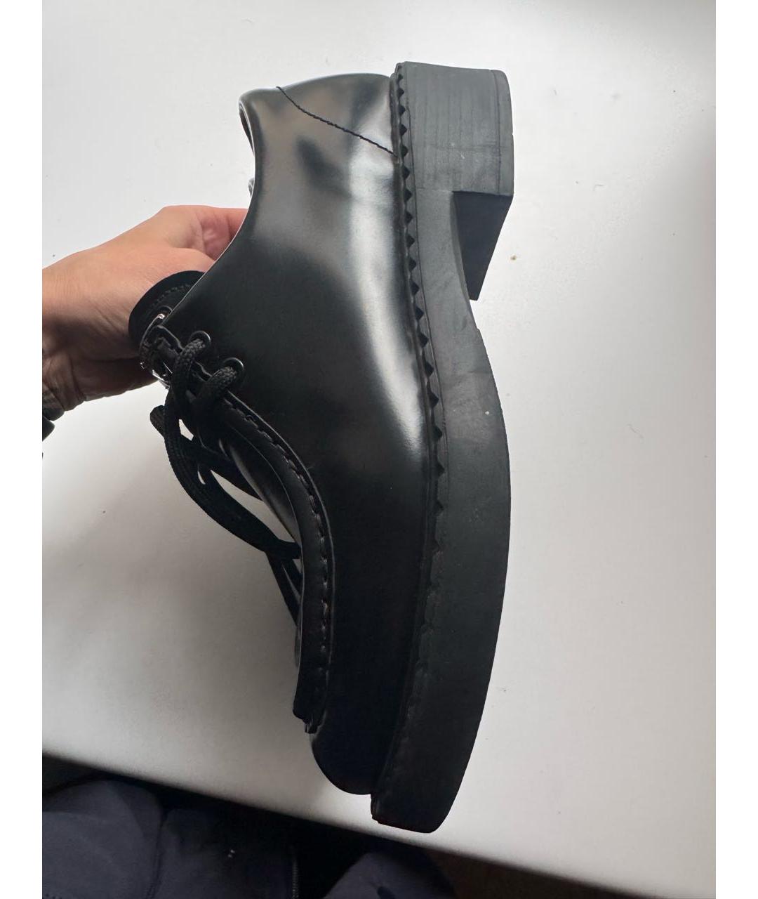 PRADA Черные кожаные ботинки, фото 9
