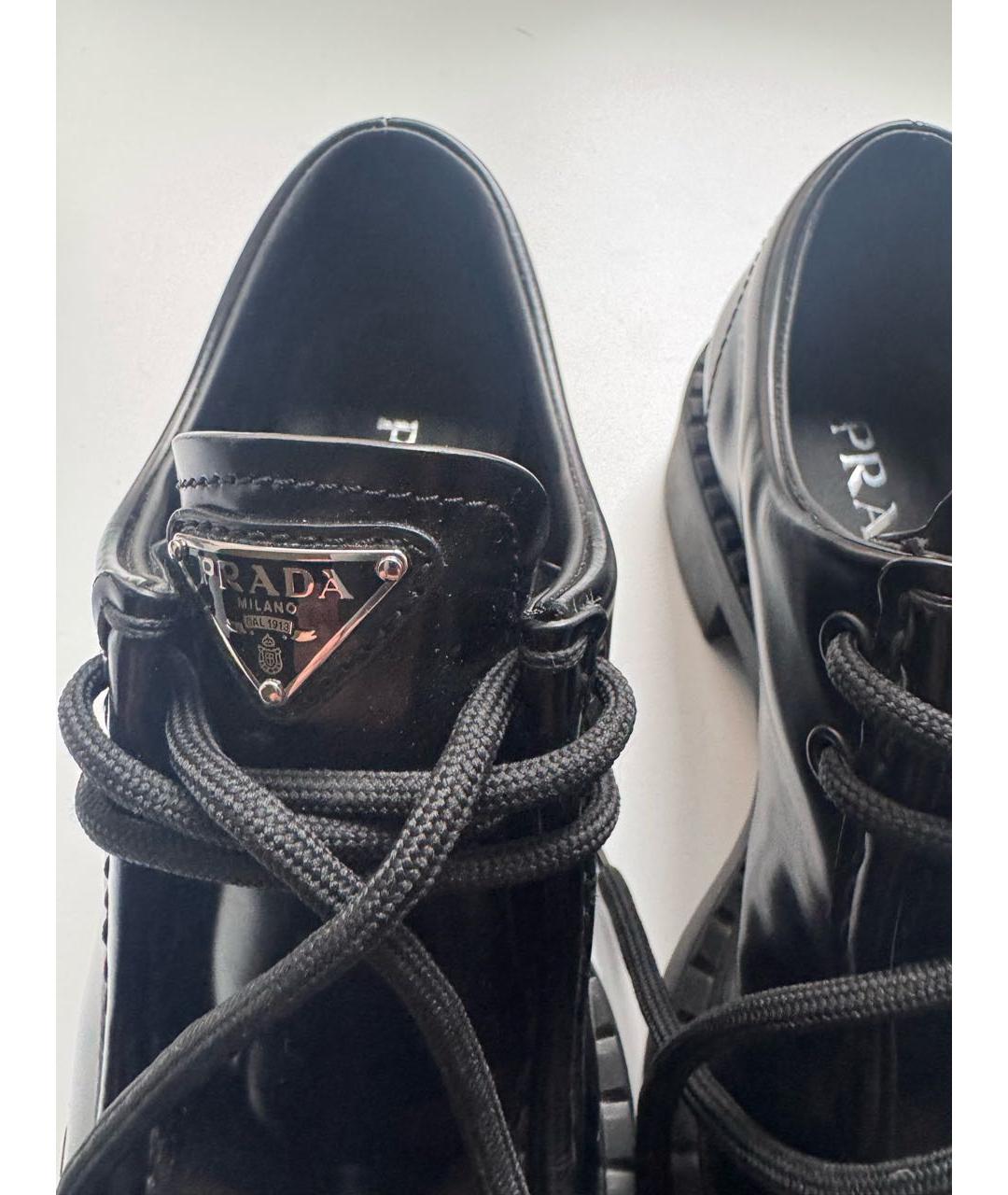 PRADA Черные кожаные ботинки, фото 6