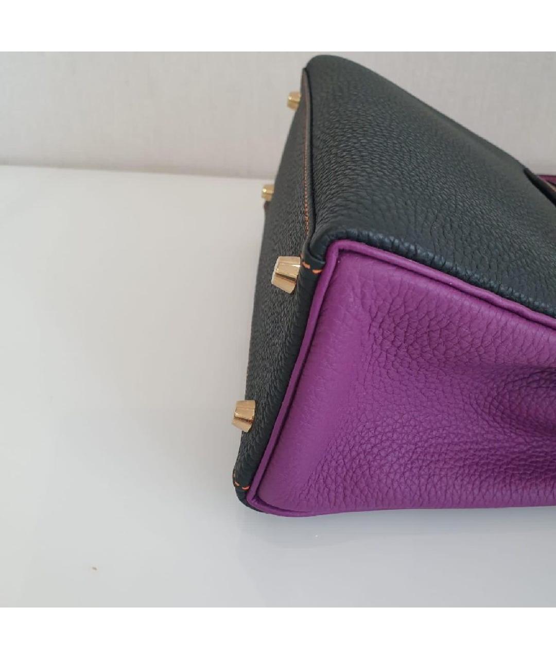 HERMES Антрацитовая кожаная сумка через плечо, фото 6