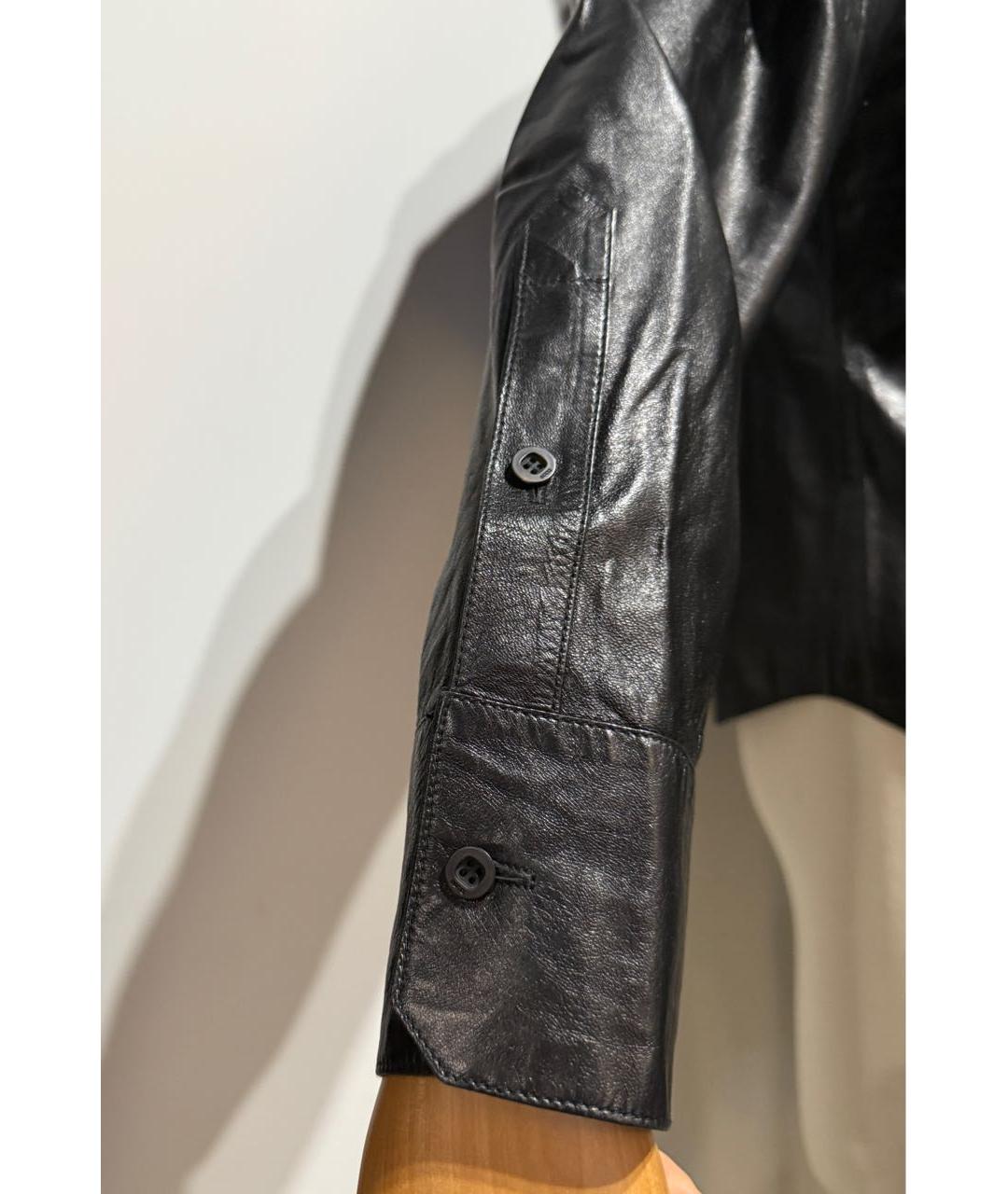 GUCCI Черная кожаная рубашка, фото 6