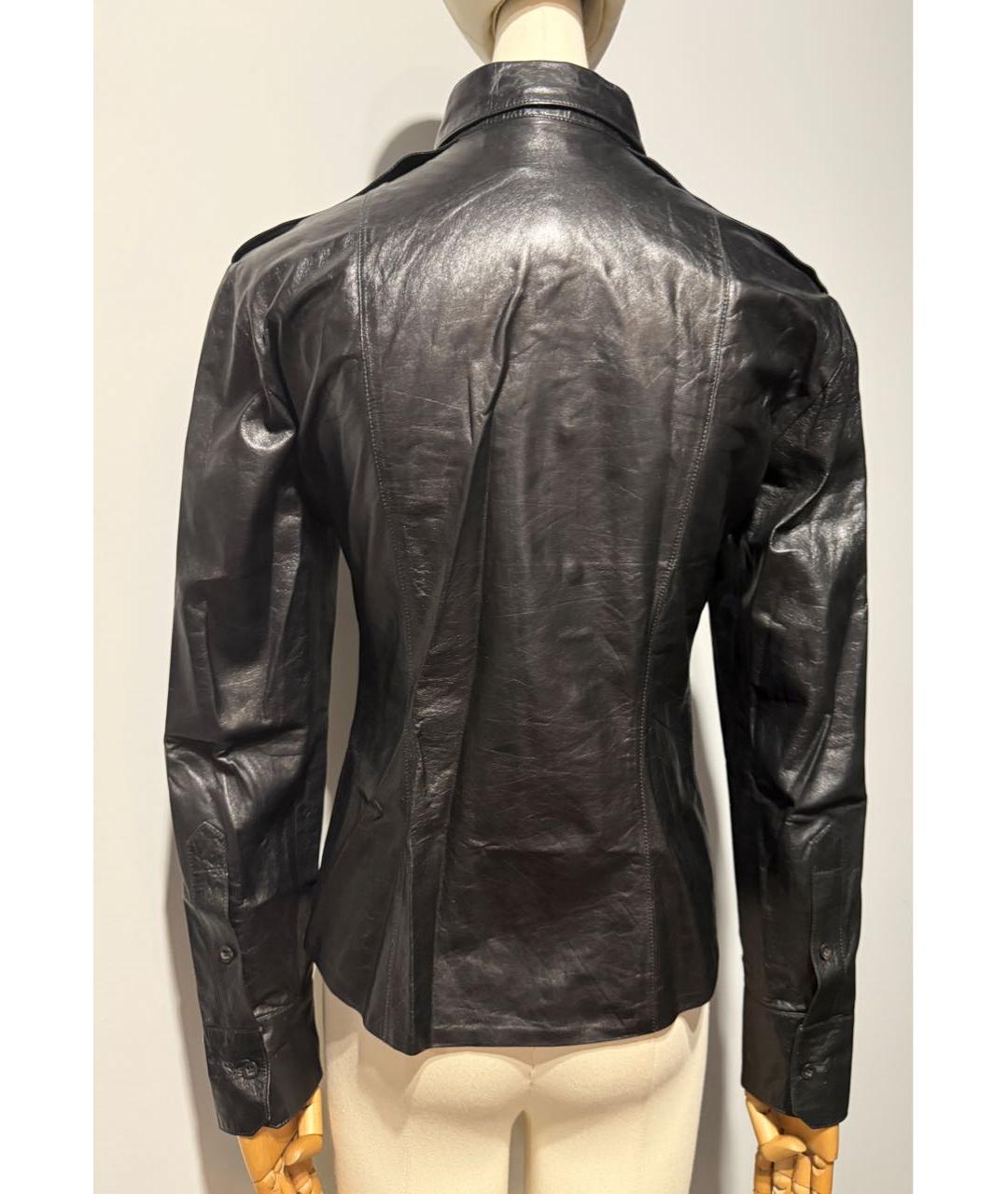 GUCCI Черная кожаная рубашка, фото 2