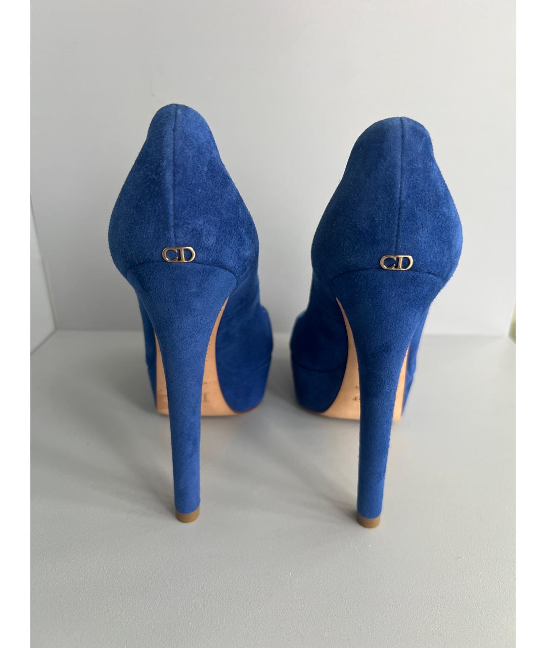 CHRISTIAN DIOR Синие замшевые туфли, фото 4