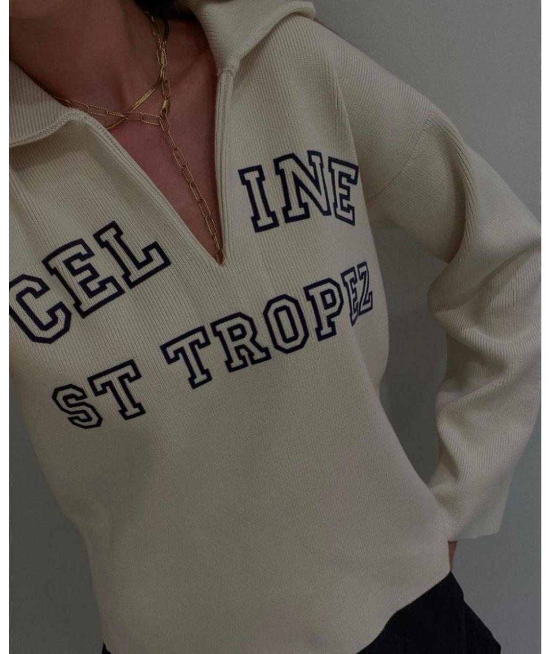 CELINE Бежевый хлопковый джемпер / свитер, фото 2