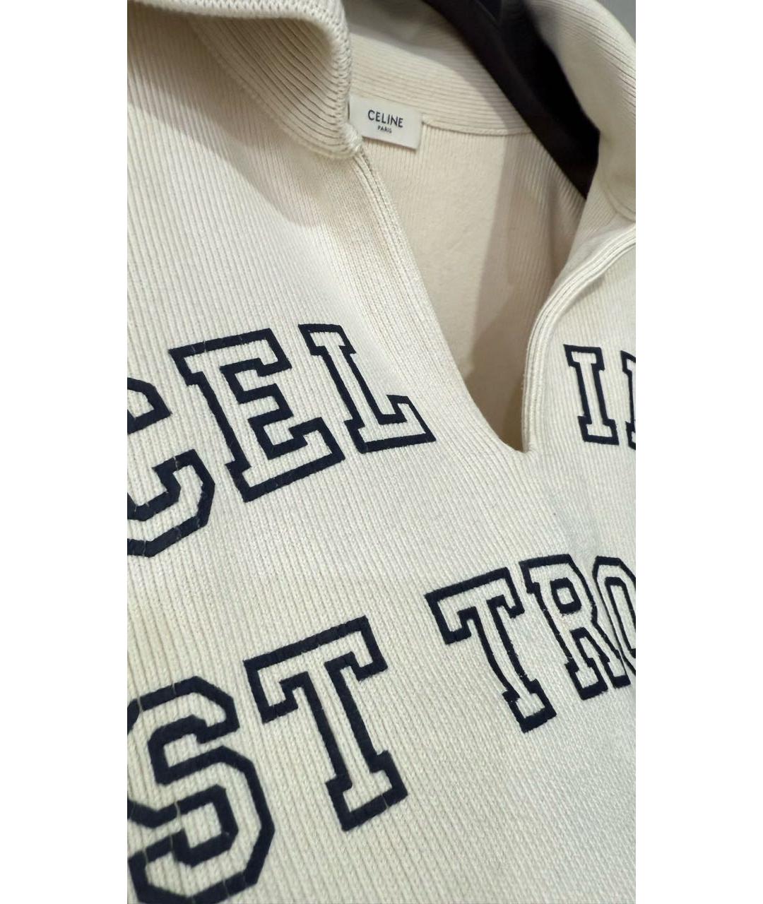 CELINE Бежевый хлопковый джемпер / свитер, фото 5