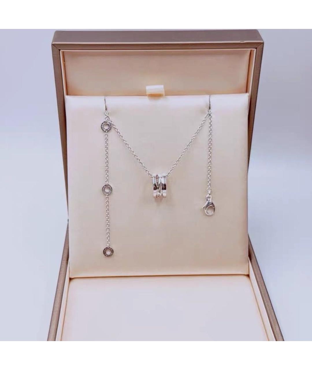 BVLGARI Белое колье из белого золота, фото 4
