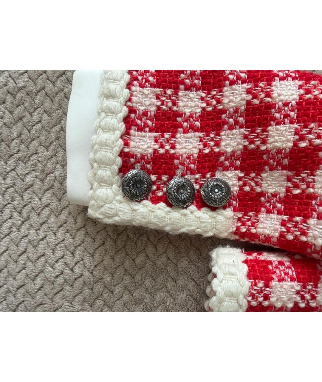 MIU MIU Красный шерстяной жакет/пиджак, фото 6