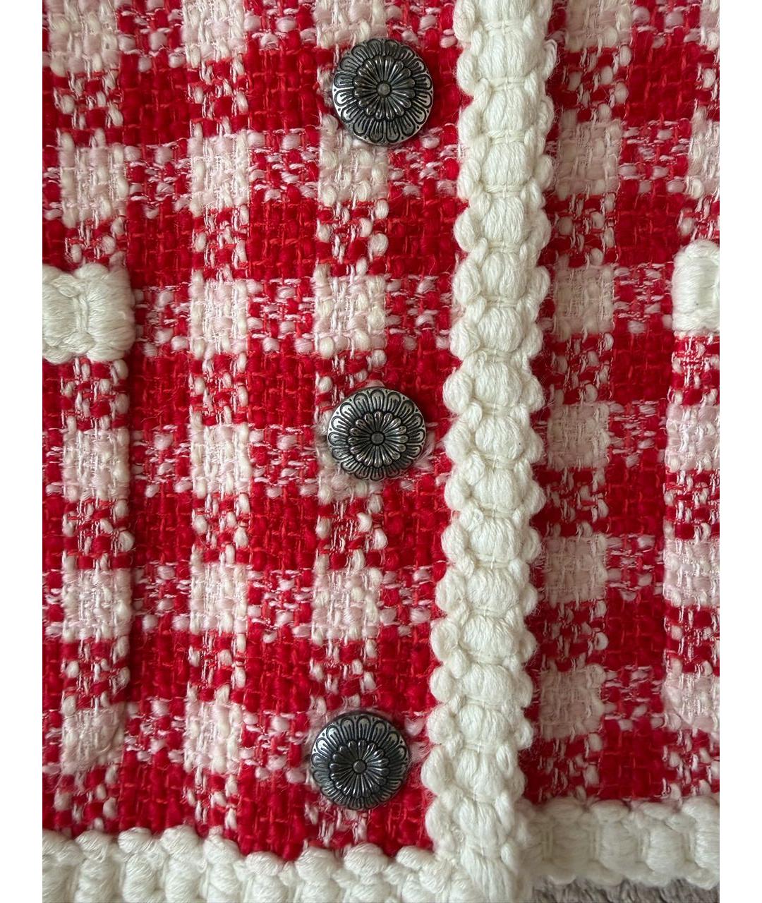 MIU MIU Красный шерстяной жакет/пиджак, фото 4