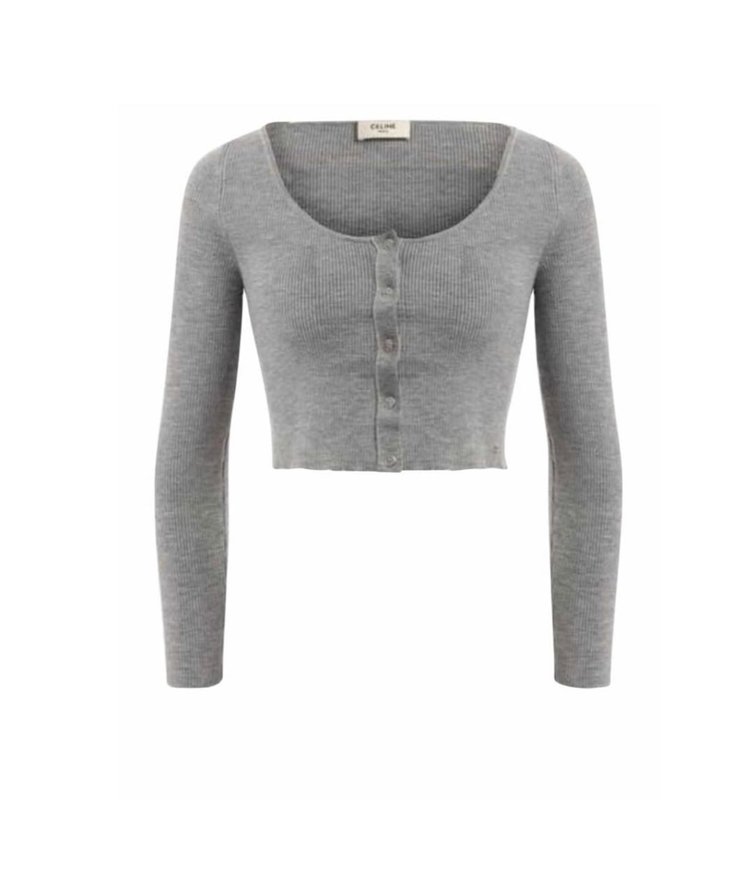 CELINE Серый шерстяной джемпер / свитер, фото 1