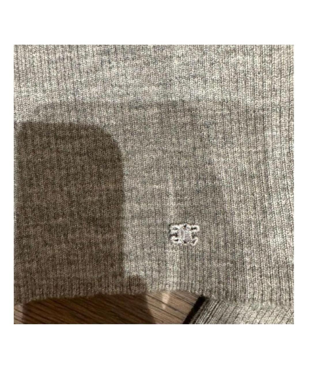 CELINE Серый шерстяной джемпер / свитер, фото 4