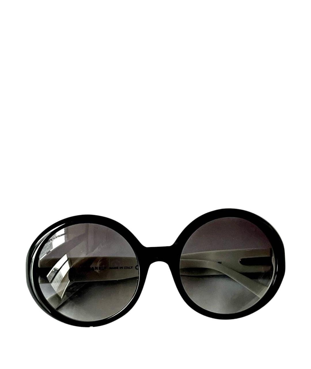 CHANEL Черные пластиковые солнцезащитные очки, фото 1