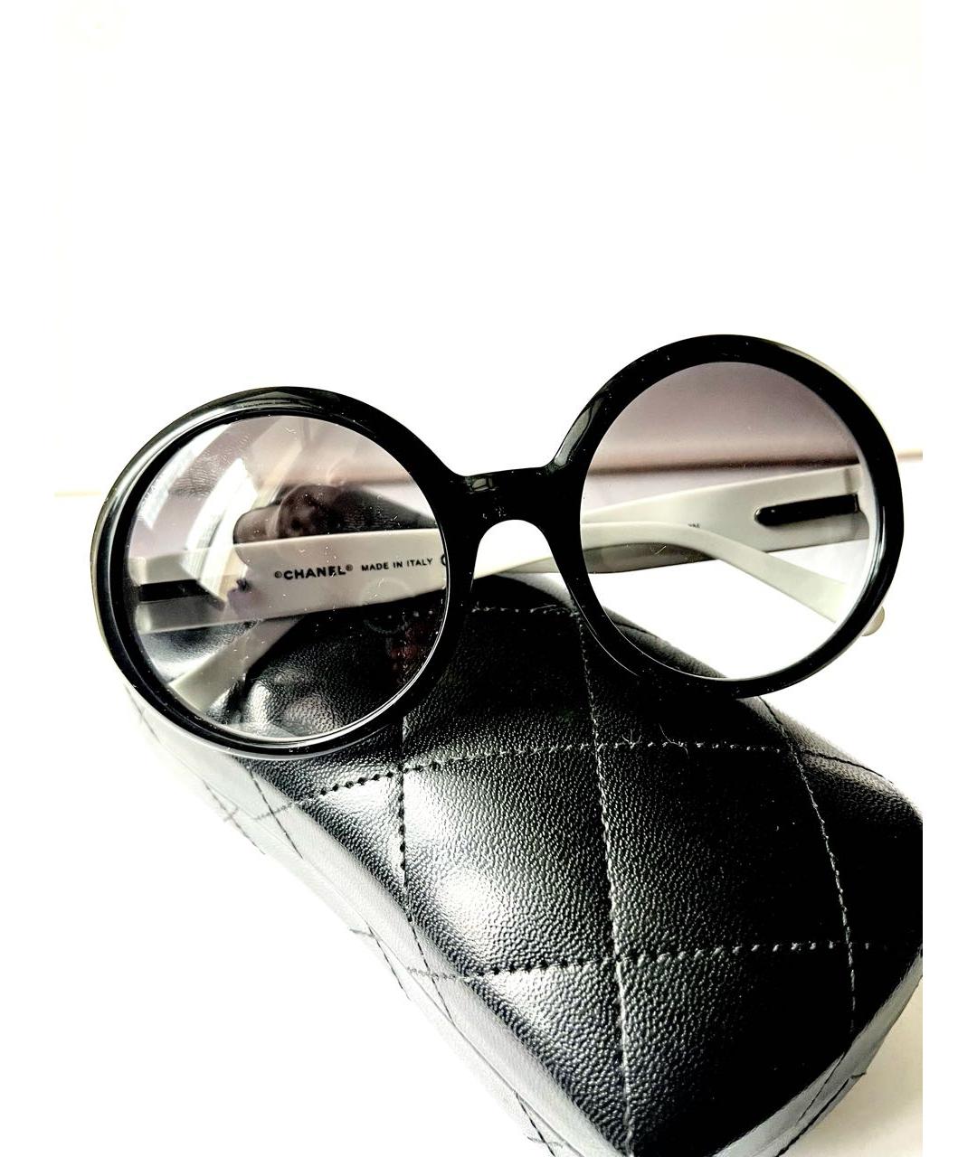 CHANEL Черные пластиковые солнцезащитные очки, фото 7