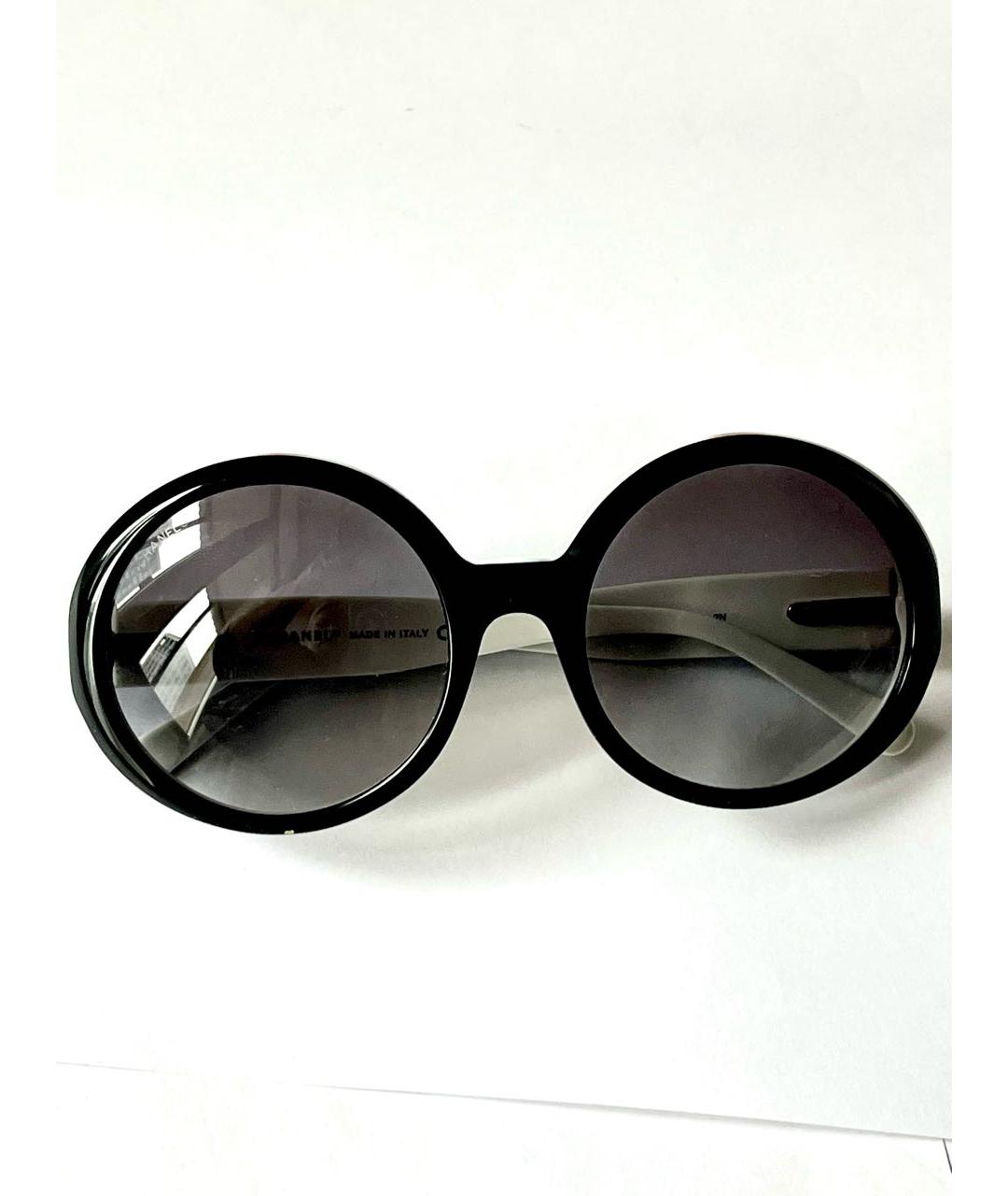 CHANEL Черные пластиковые солнцезащитные очки, фото 9