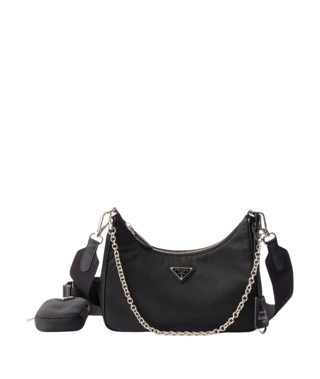 PRADA Черная тканевая сумка через плечо, фото 1