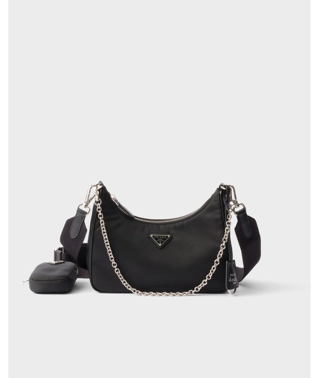 PRADA Черная тканевая сумка через плечо, фото 7