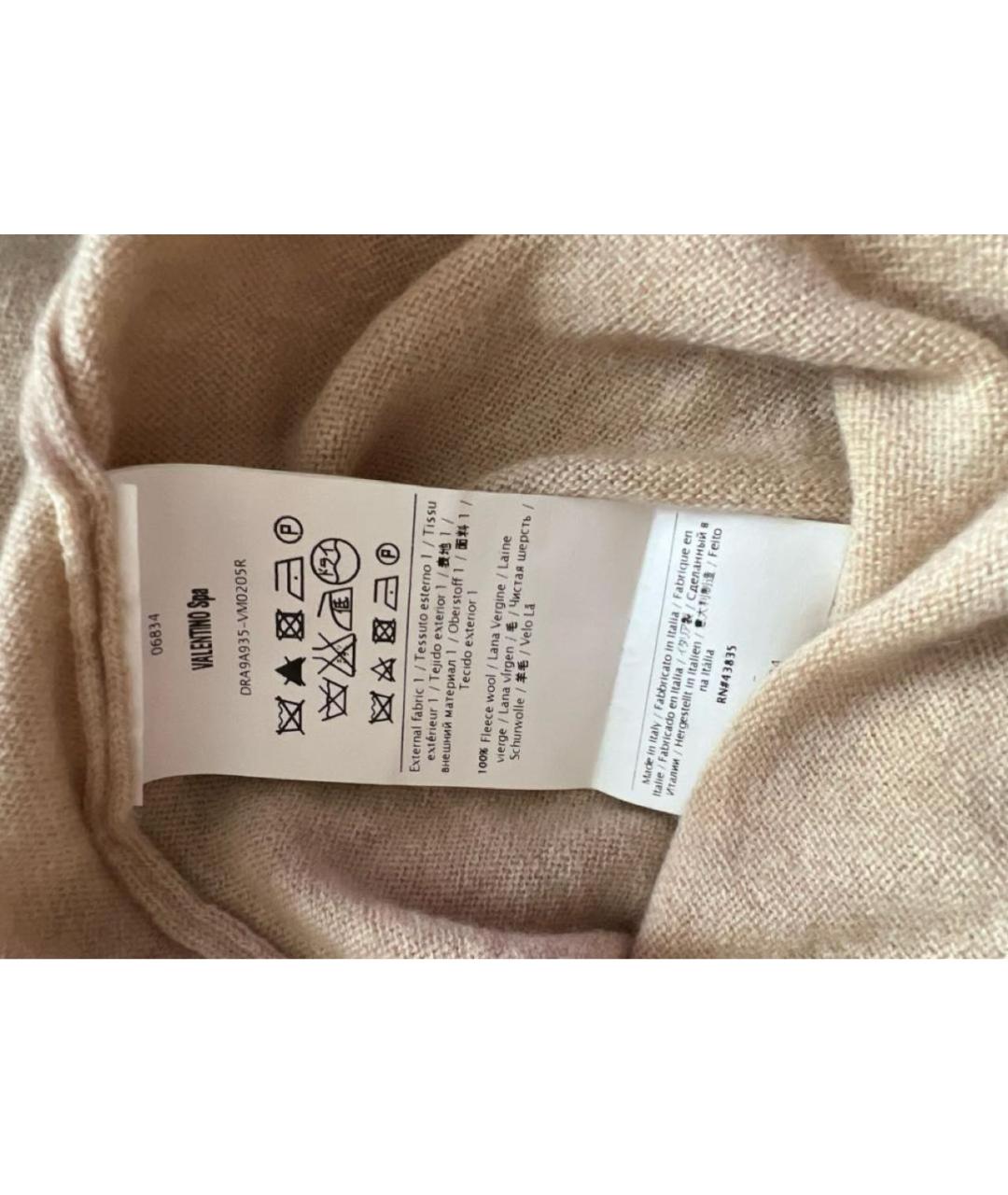 VALENTINO Бежевая шерстяная водолазка, фото 6