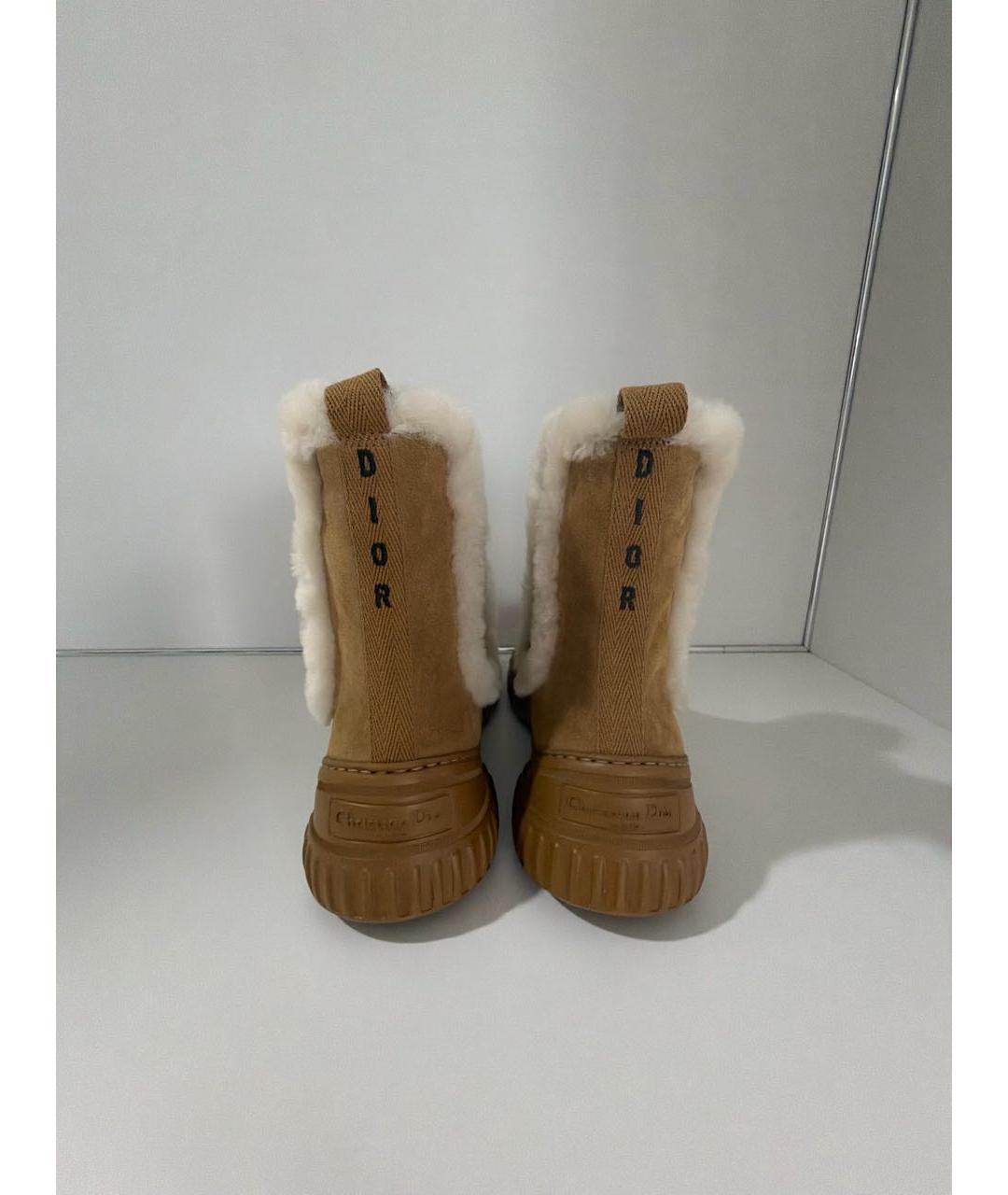 CHRISTIAN DIOR Коричневые замшевые ботинки, фото 4