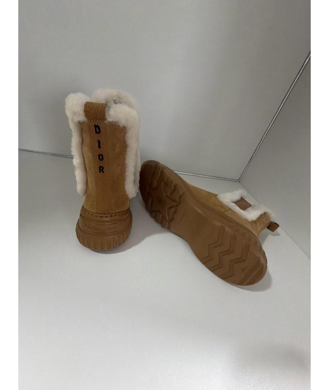 CHRISTIAN DIOR Коричневые замшевые ботинки, фото 5