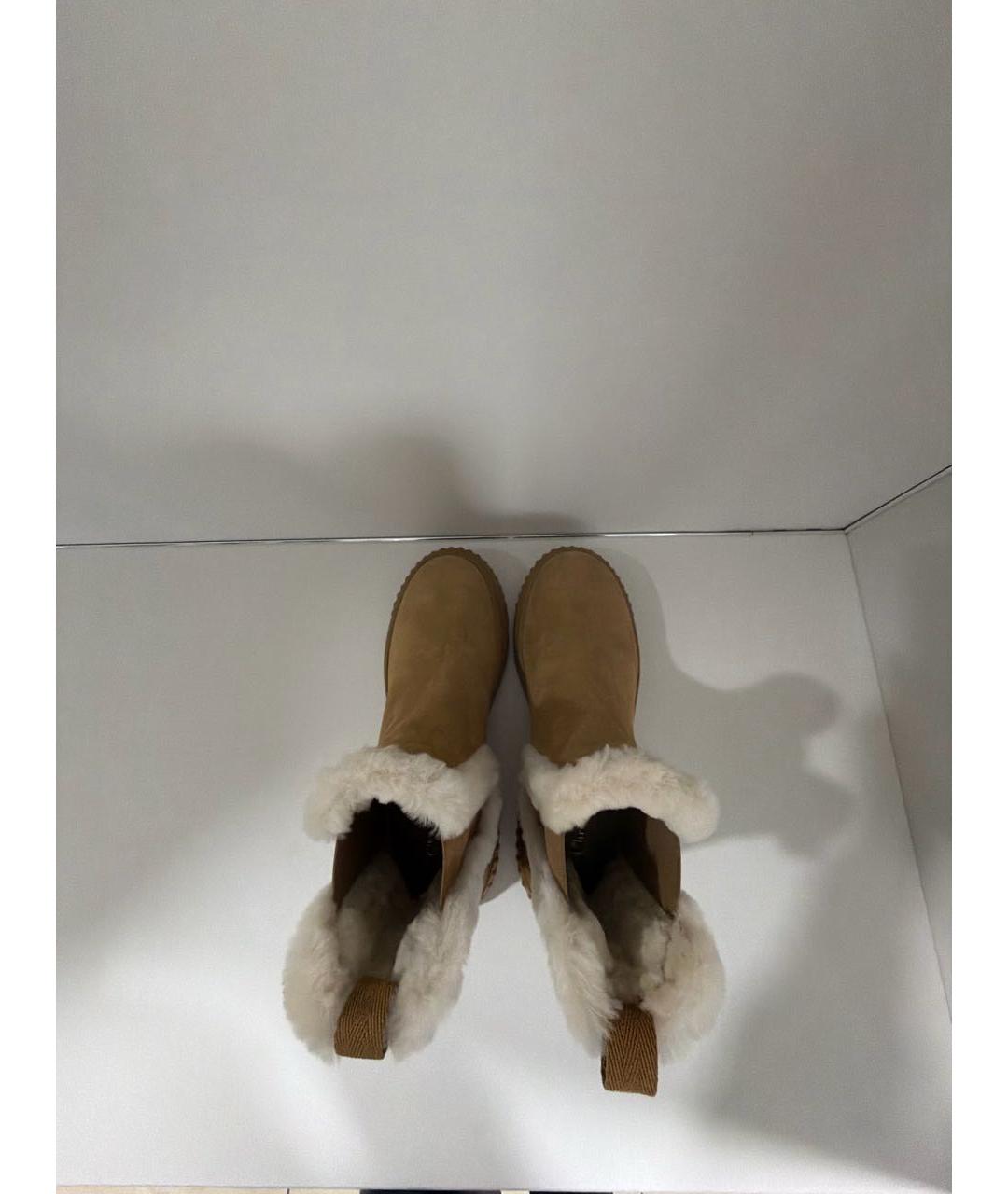 CHRISTIAN DIOR Коричневые замшевые ботинки, фото 3