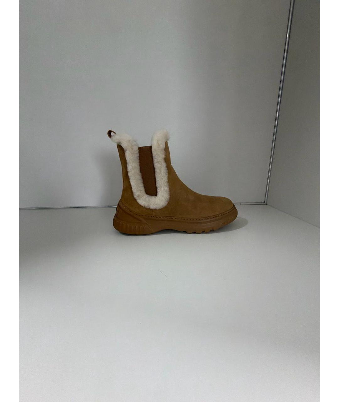 CHRISTIAN DIOR Коричневые замшевые ботинки, фото 7