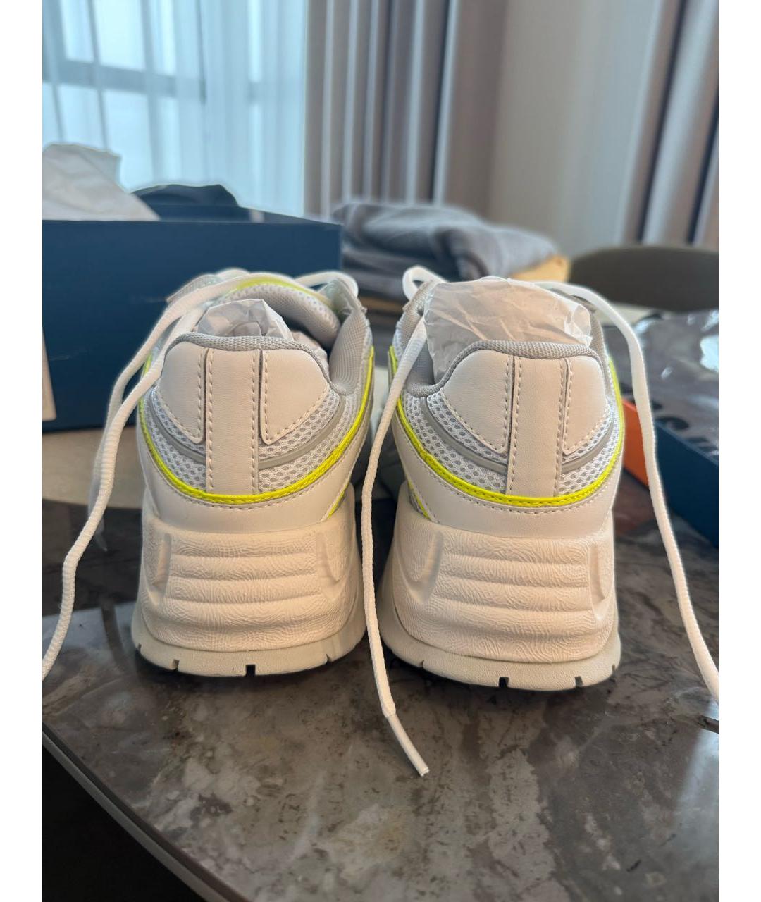 MSGM Белые кожаные кроссовки, фото 4