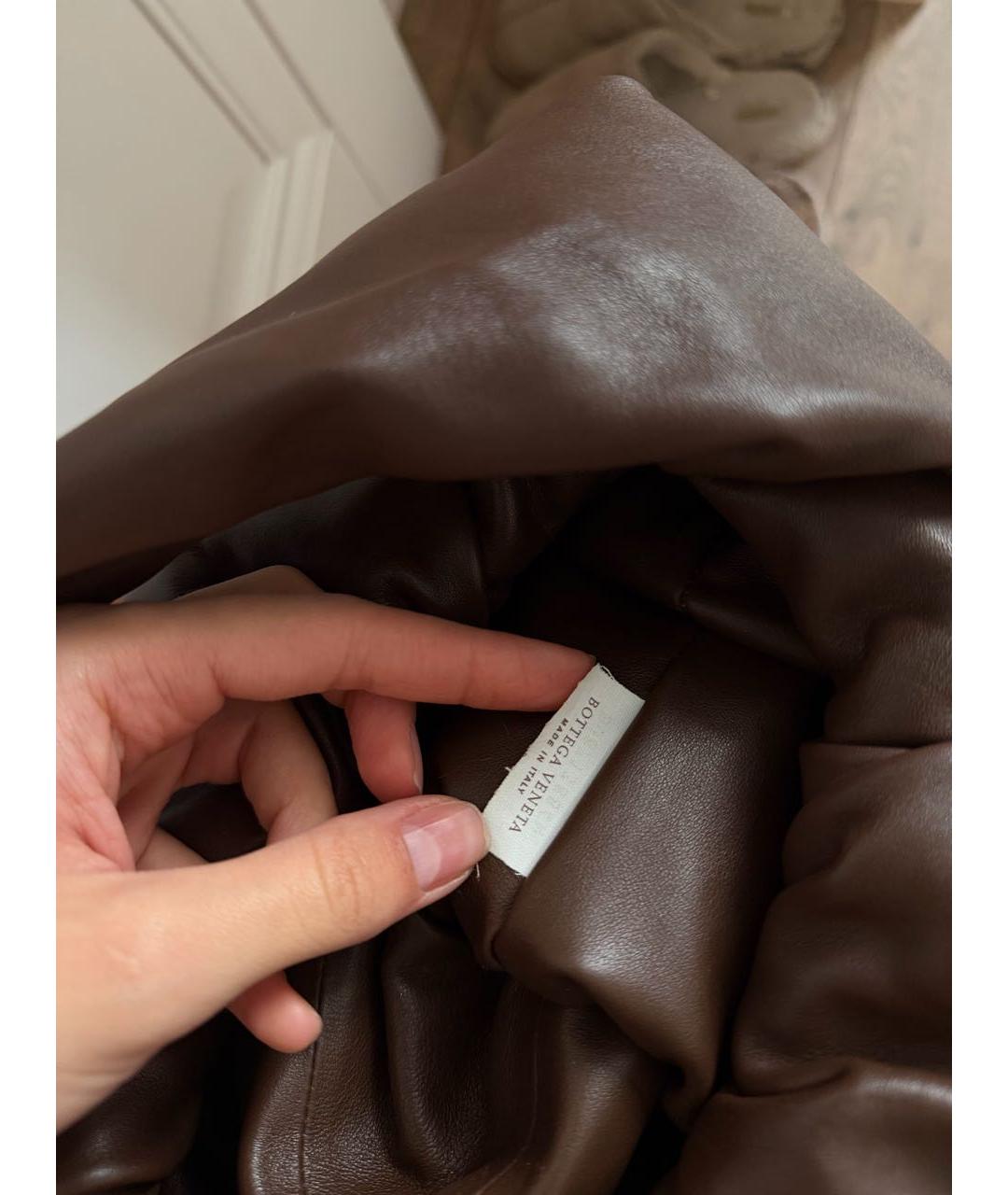 BOTTEGA VENETA Коричневая кожаная сумка с короткими ручками, фото 5