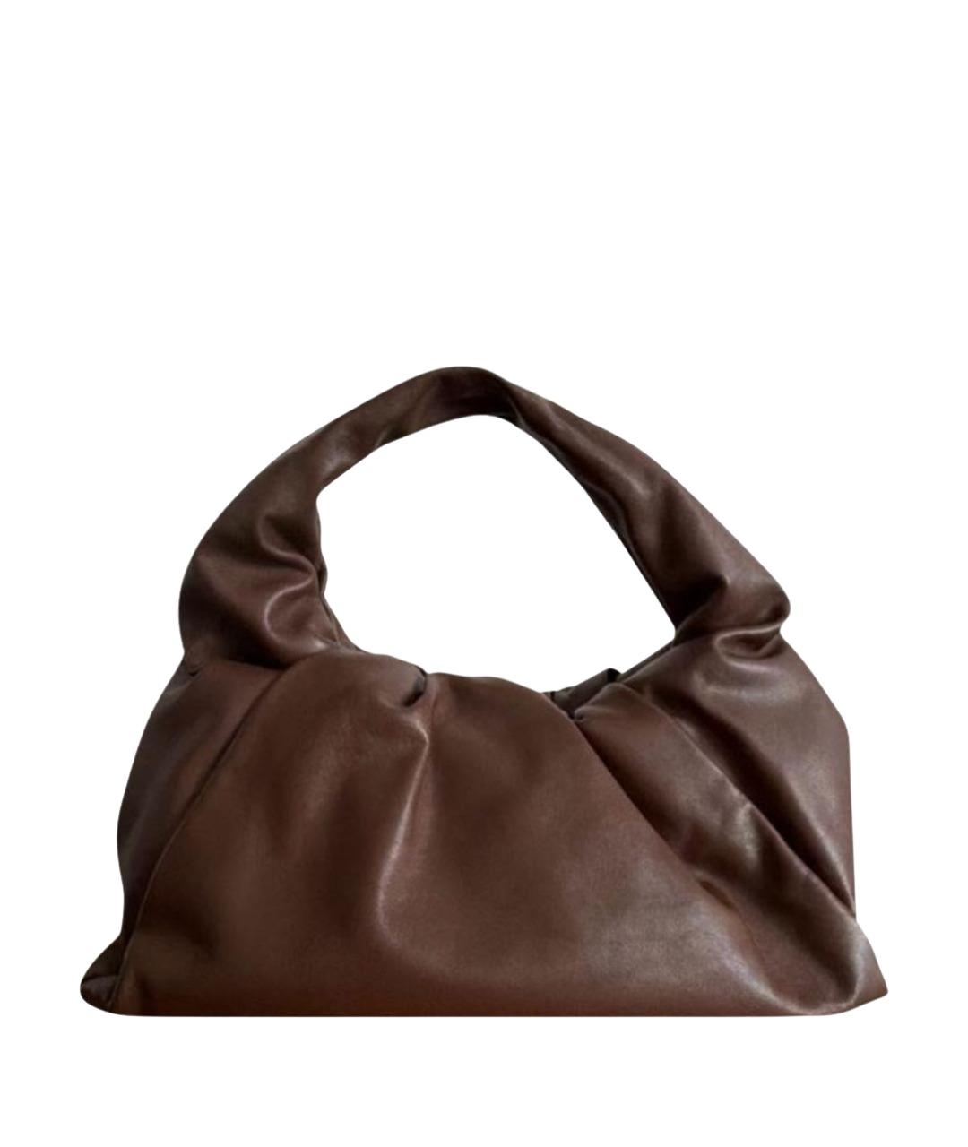 BOTTEGA VENETA Коричневая кожаная сумка с короткими ручками, фото 12