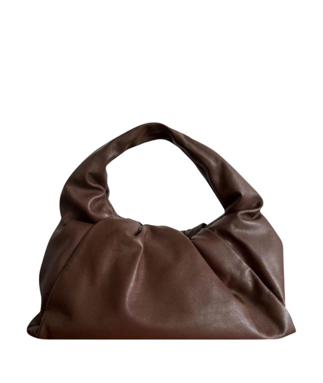 BOTTEGA VENETA Коричневая кожаная сумка с короткими ручками, фото 11