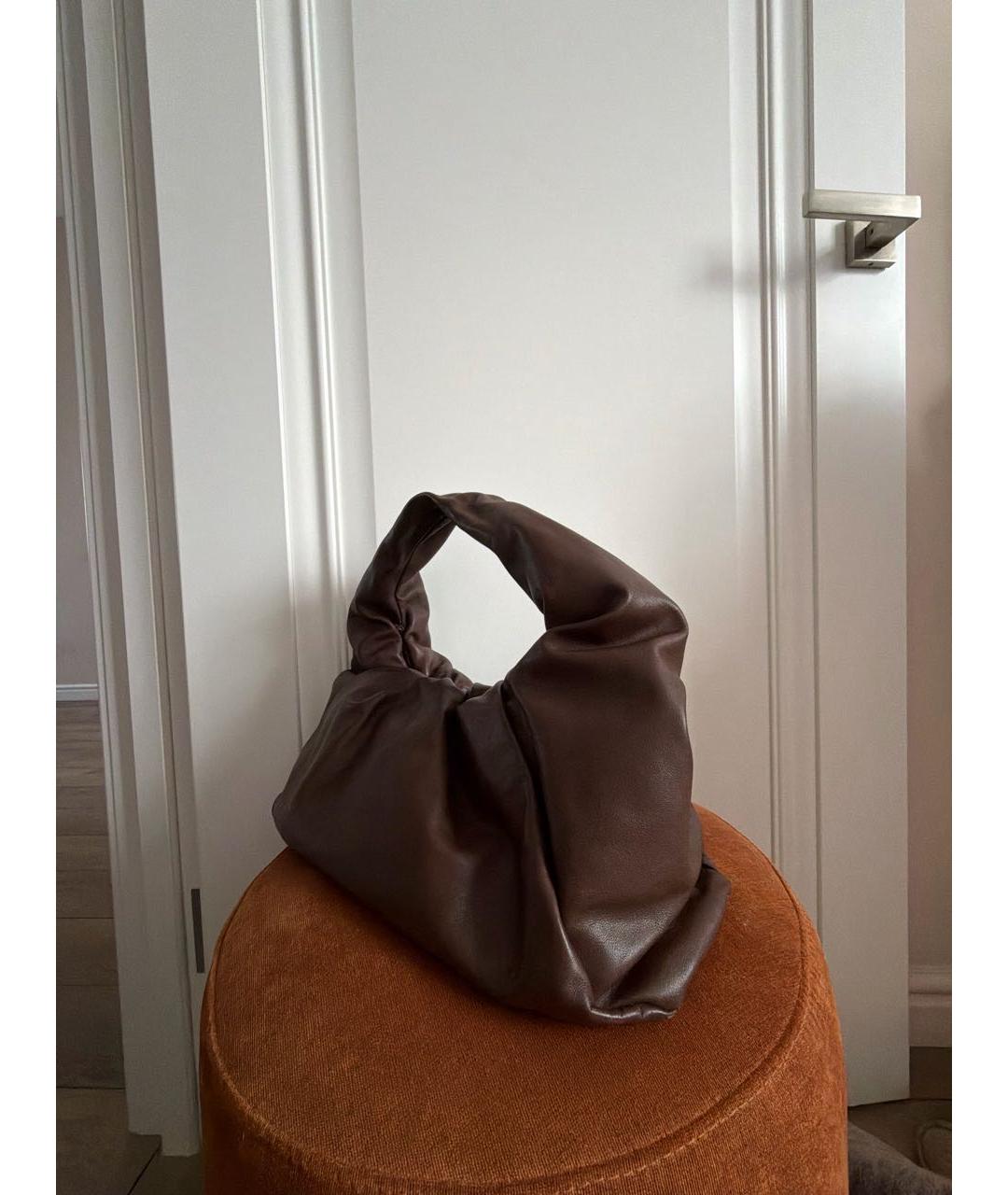 BOTTEGA VENETA Коричневая кожаная сумка с короткими ручками, фото 2