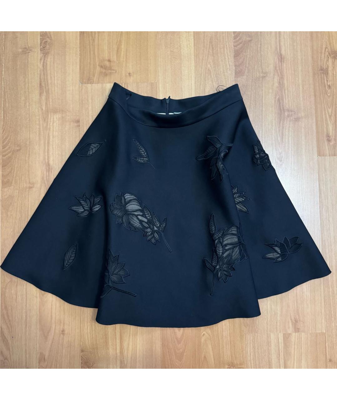 SPORT MAX CODE Черная полиэстеровая юбка мини, фото 5