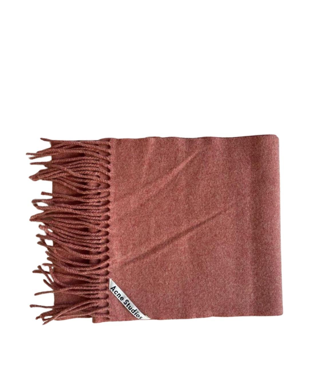 ACNE STUDIOS Коралловый шерстяной шарф, фото 1