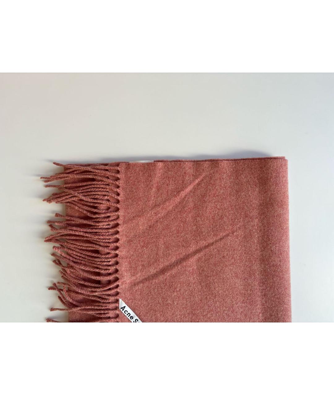 ACNE STUDIOS Коралловый шерстяной шарф, фото 2