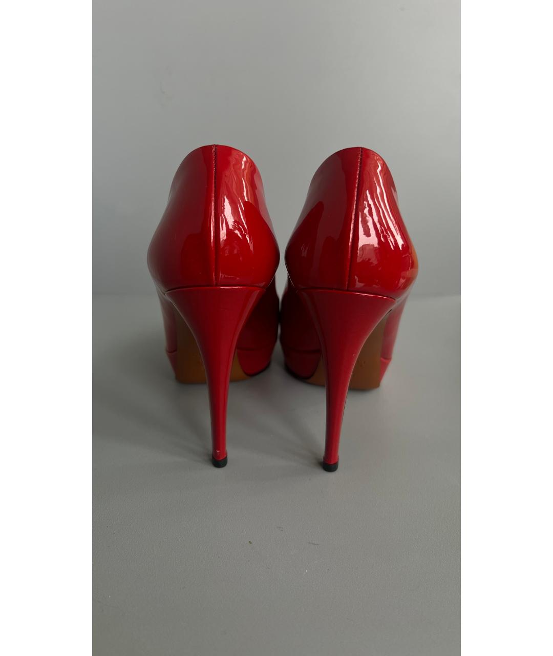 GUCCI Красные туфли из лакированной кожи, фото 4