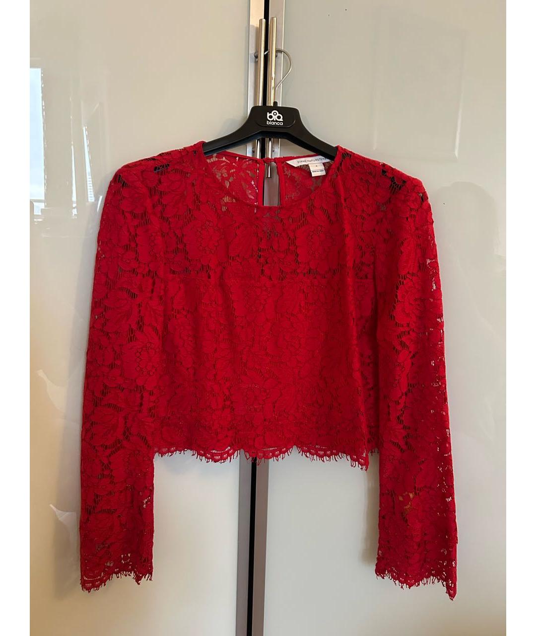 DIANE VON FURSTENBERG Красный хлопковый костюм с юбками, фото 9