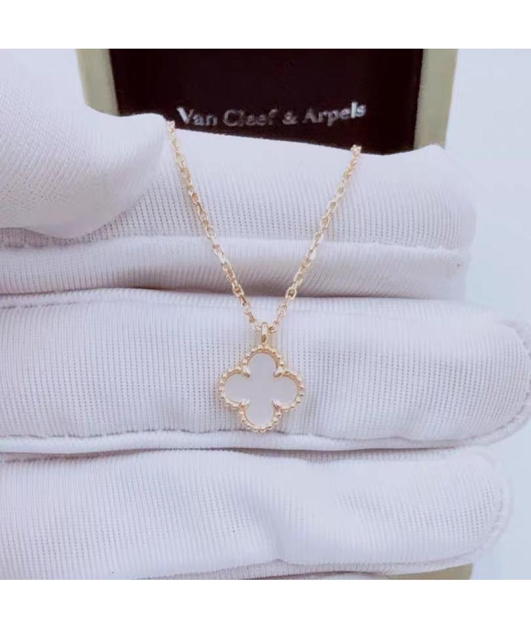 VAN CLEEF & ARPELS Белое колье из желтого золота, фото 2